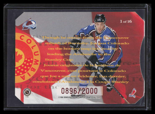 1996-97 Donruss Canadian Ice O Canada 1 Joe Sakic 896/2000