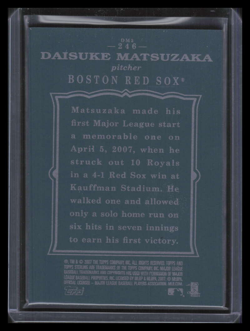 2007 Topps Sterling 246 Daisuke Matsuzaka Rookie 247/250