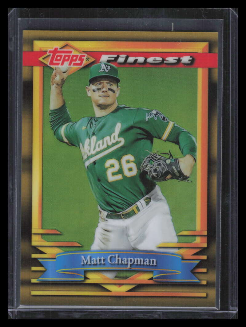 SOLD 178732 2021 Finest Flashbacks Black Refractor 104 Matt Chapman 16/50