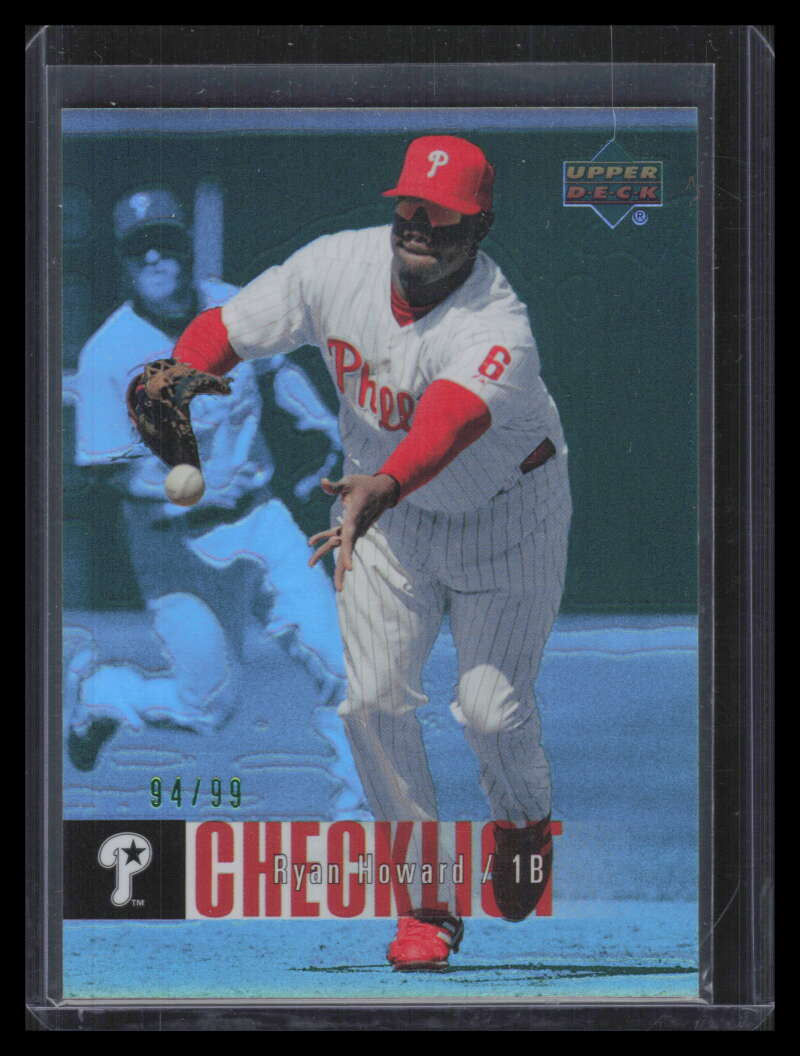 2006 Upper Deck Special F/X Green 890 Ryan Howard CL 94/99 Checklist
