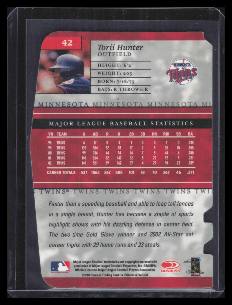 2003 Donruss Elite Status 42 Torii Hunter 2/48