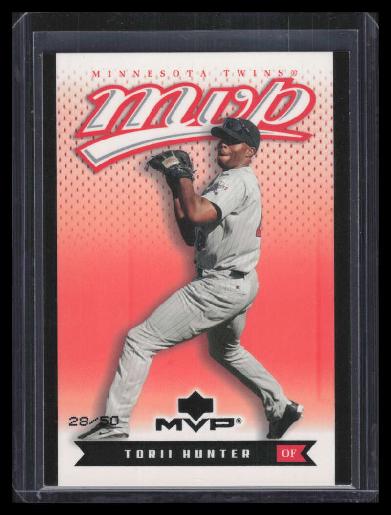 2003 Upper Deck MVP Black 112 Torii Hunter 28/50