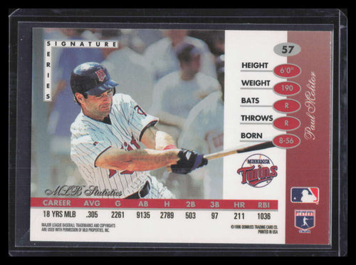 1996 Leaf Signature Gold Press Proofs 57 Paul Molitor