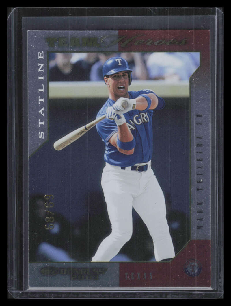 2003 Donruss Team Heroes Stat Line 518 Mark Teixeira 68/69