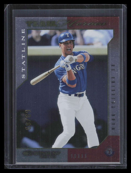 2003 Donruss Team Heroes Stat Line 518 Mark Teixeira 68/69