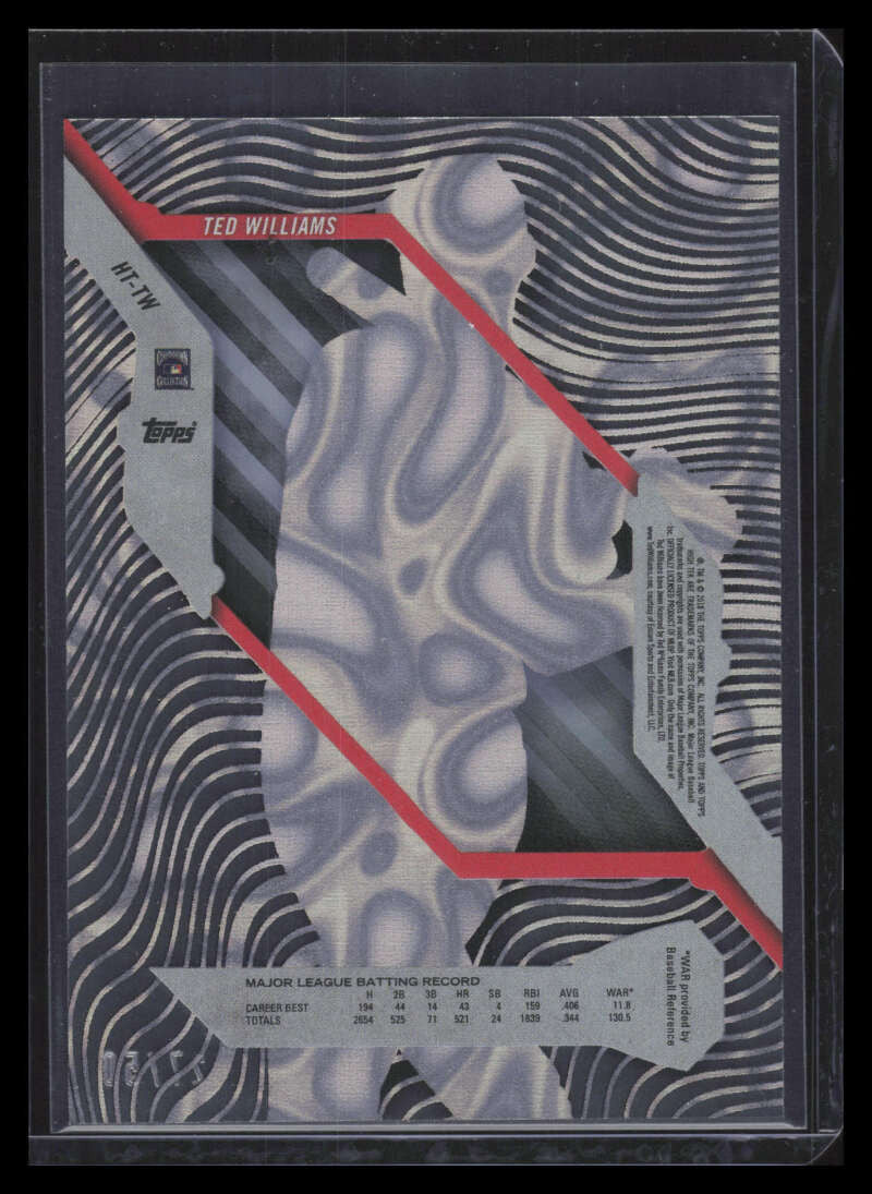 2018 Topps High Tek Magma Diffractors Black HTTW Ted Williams 27/50