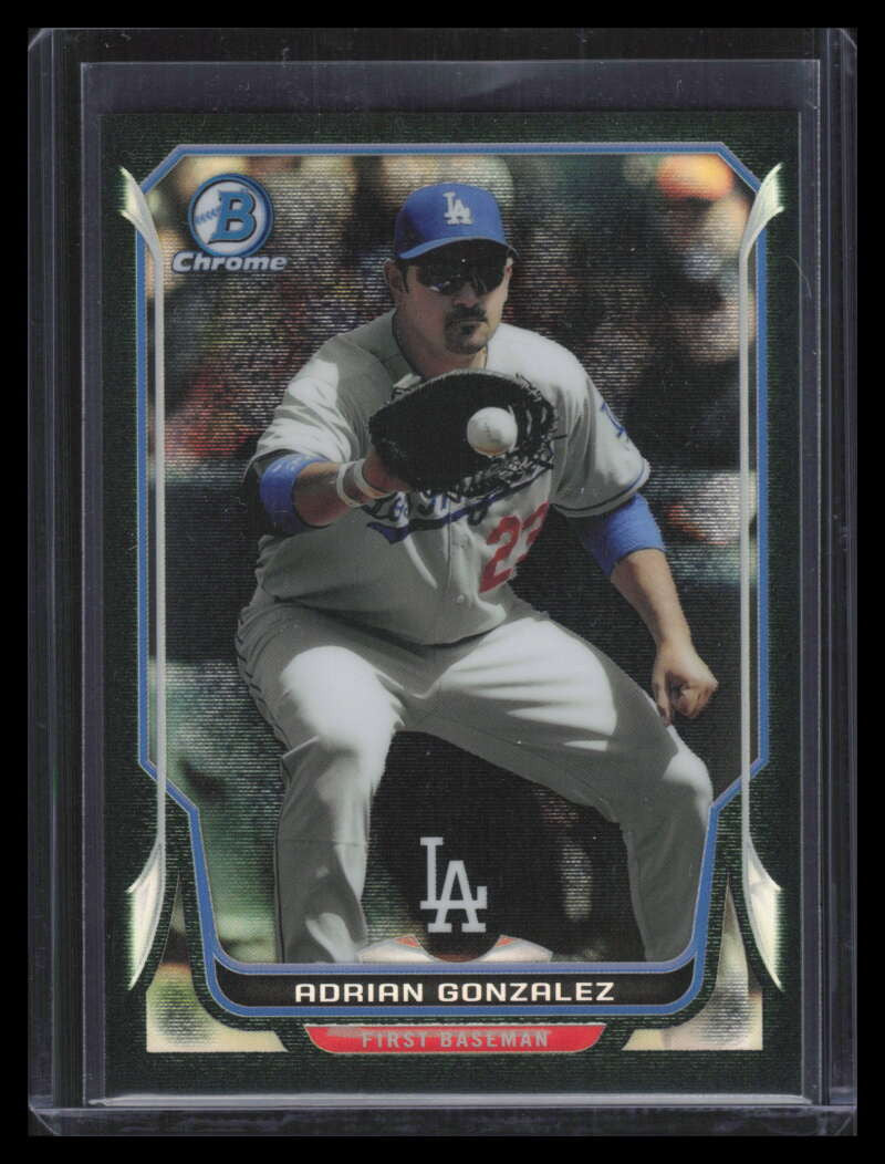 2014 Bowman Chrome Black Static Refractor 157 Adrian Gonzalez 7/35
