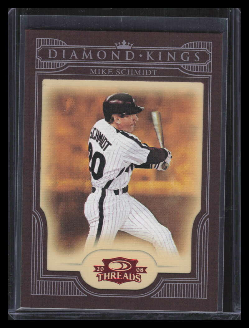 2008 Donruss Threads Diamond Kings Framed Red 44 Mike Schmidt 29/100