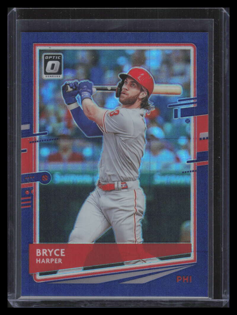 2020 Donruss Optic Pandora Blue Refractor 183 Bryce Harper 18/99