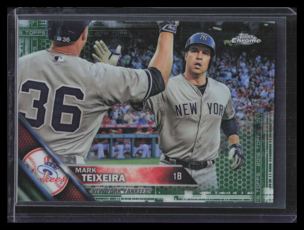 2016 Topps Chrome Green Refractor 113 Mark Teixeira 15/99