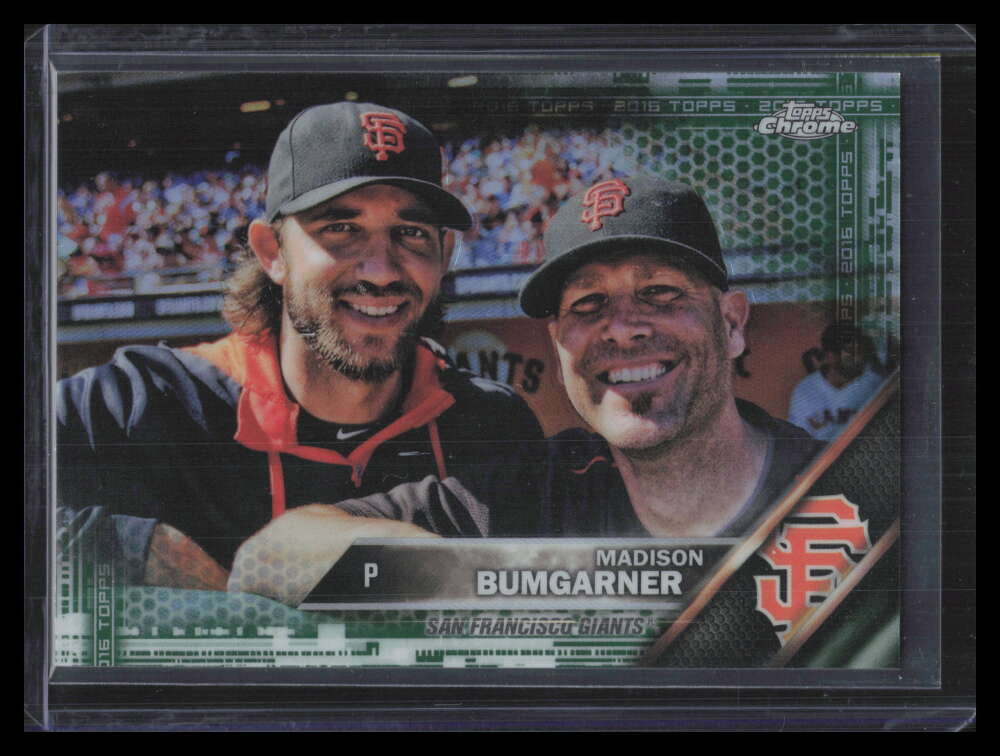 2016 Topps Chrome Green Refractor 39 Madison Bumgarner 42/99