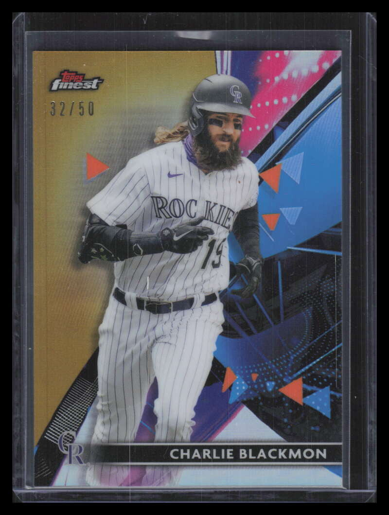 2021 Finest Gold Refractor 33 Charlie Blackmon 32/50