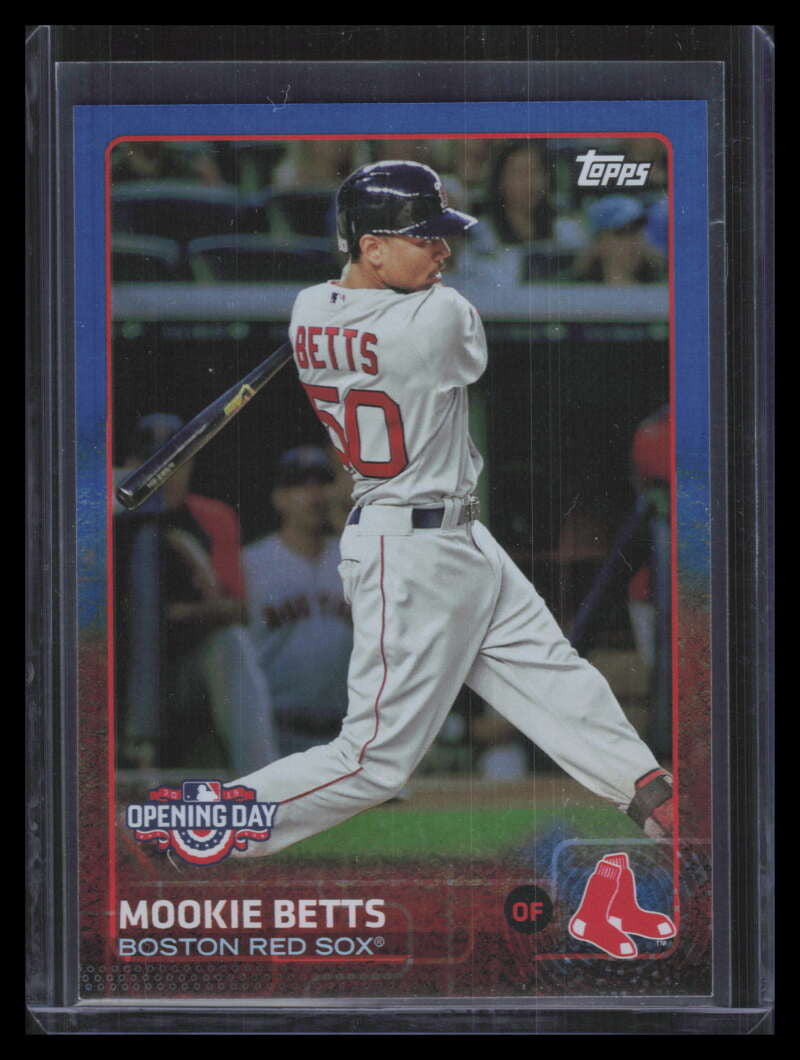 2015 Topps Opening Day Blue Foil 118 Mookie Betts
