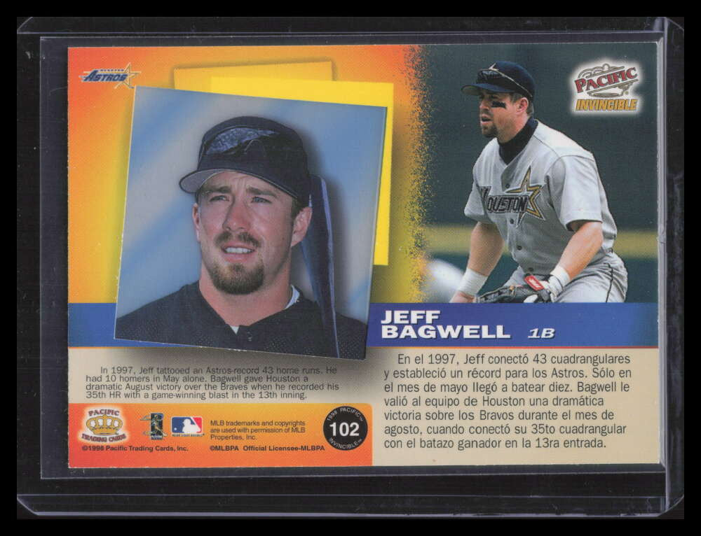 1998 Pacific Invincible Silver 102 Jeff Bagwell