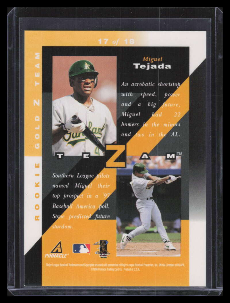 1998 Zenith Z-Team Gold 17 Miguel Tejada 153854