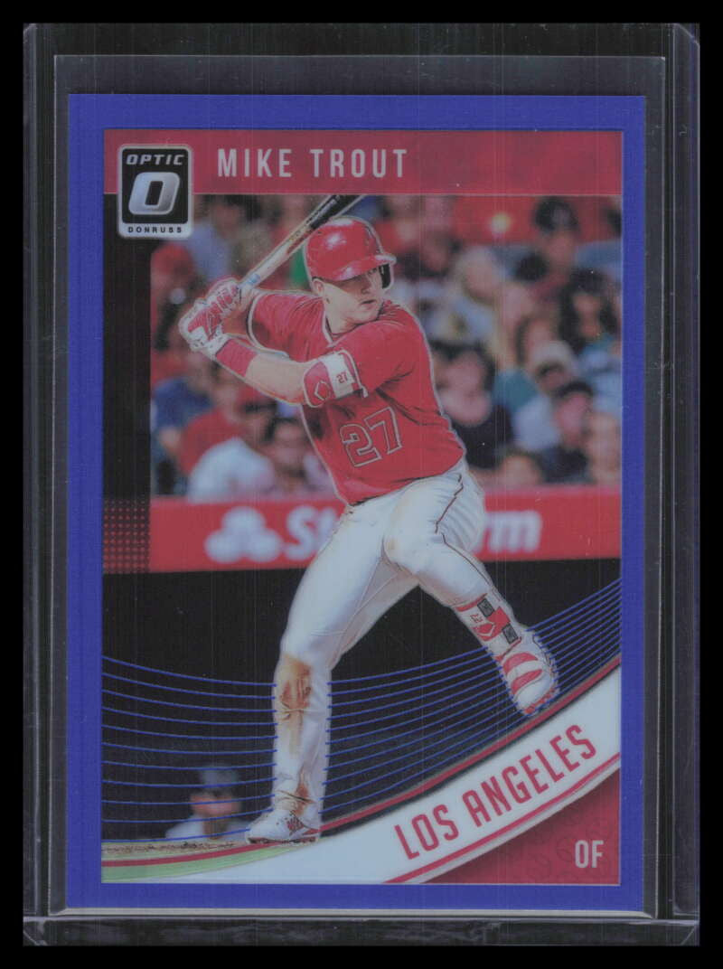 2018 Donruss Optic Blue Refractor 121 Mike Trout 109/149