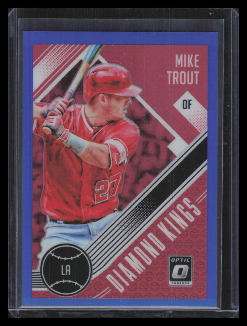 2018 Donruss Optic Blue Refractor 13 Mike Trout DK 30/149 Diamond Kings