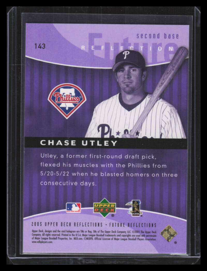 2005 Reflections Purple 143 Chase Utley FUT 59/99 Future Reflections