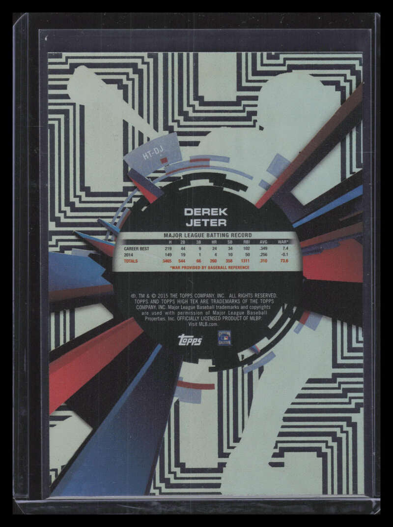2015 Topps High Tek Pipes HTDJ Derek Jeter