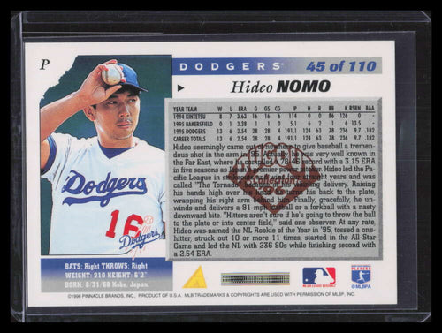 1996 Score Dugout Collection Artist's Proofs b45 Hideo Nomo 153868