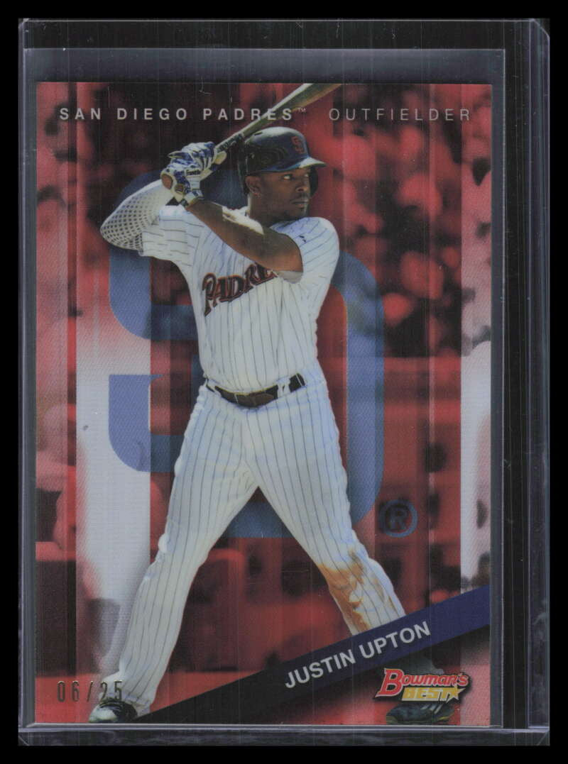 2015 Bowman's Best Orange Refractor 64 Justin Upton 6/25