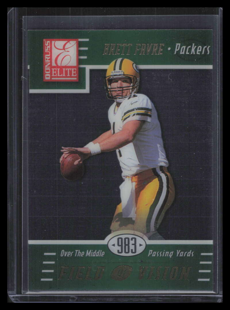 1999 Donruss Elite Field of Vision 4b Brett Favre 930/983