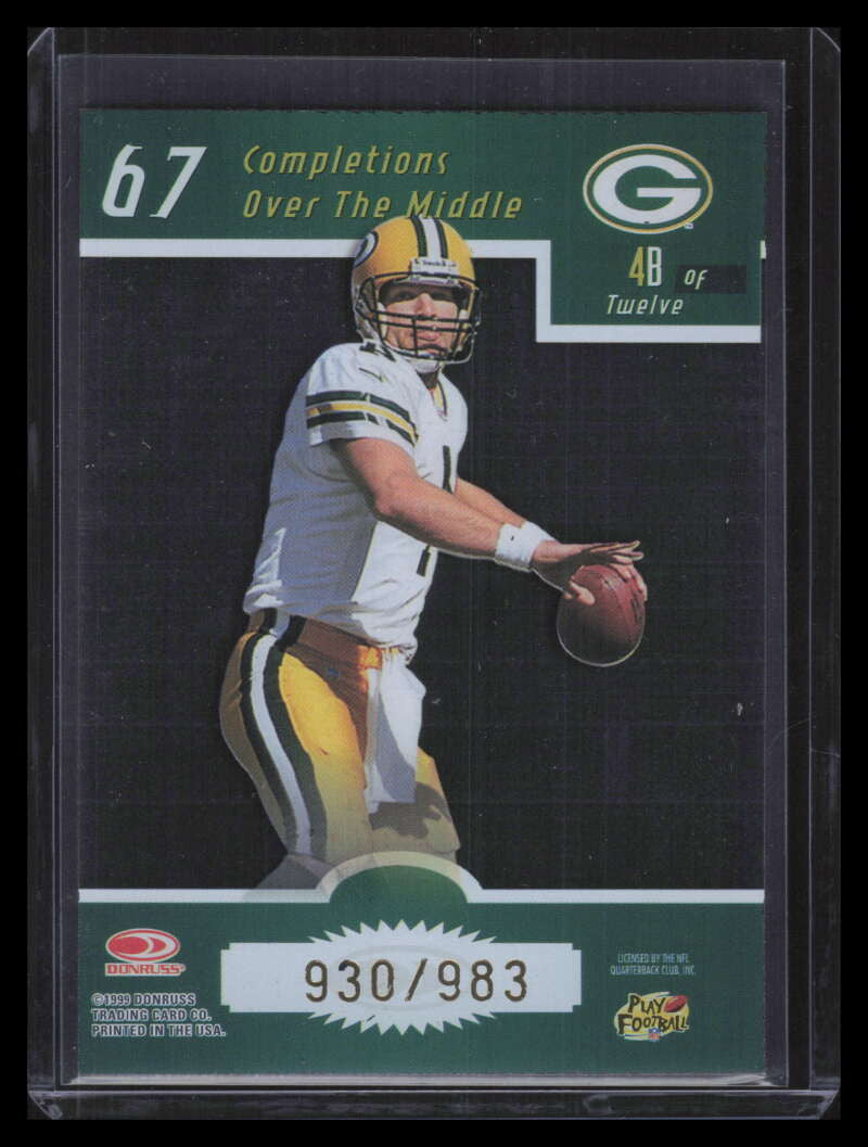 1999 Donruss Elite Field of Vision 4b Brett Favre 930/983