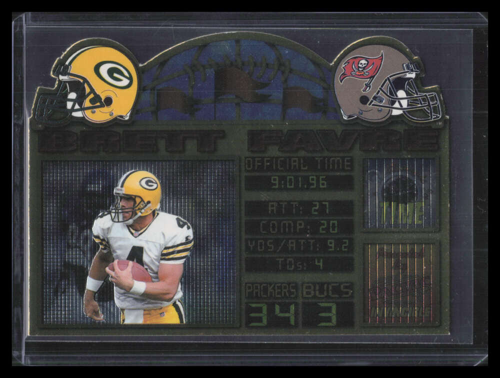 1997 Pacific Invincible Moments in Time 7 Brett Favre
