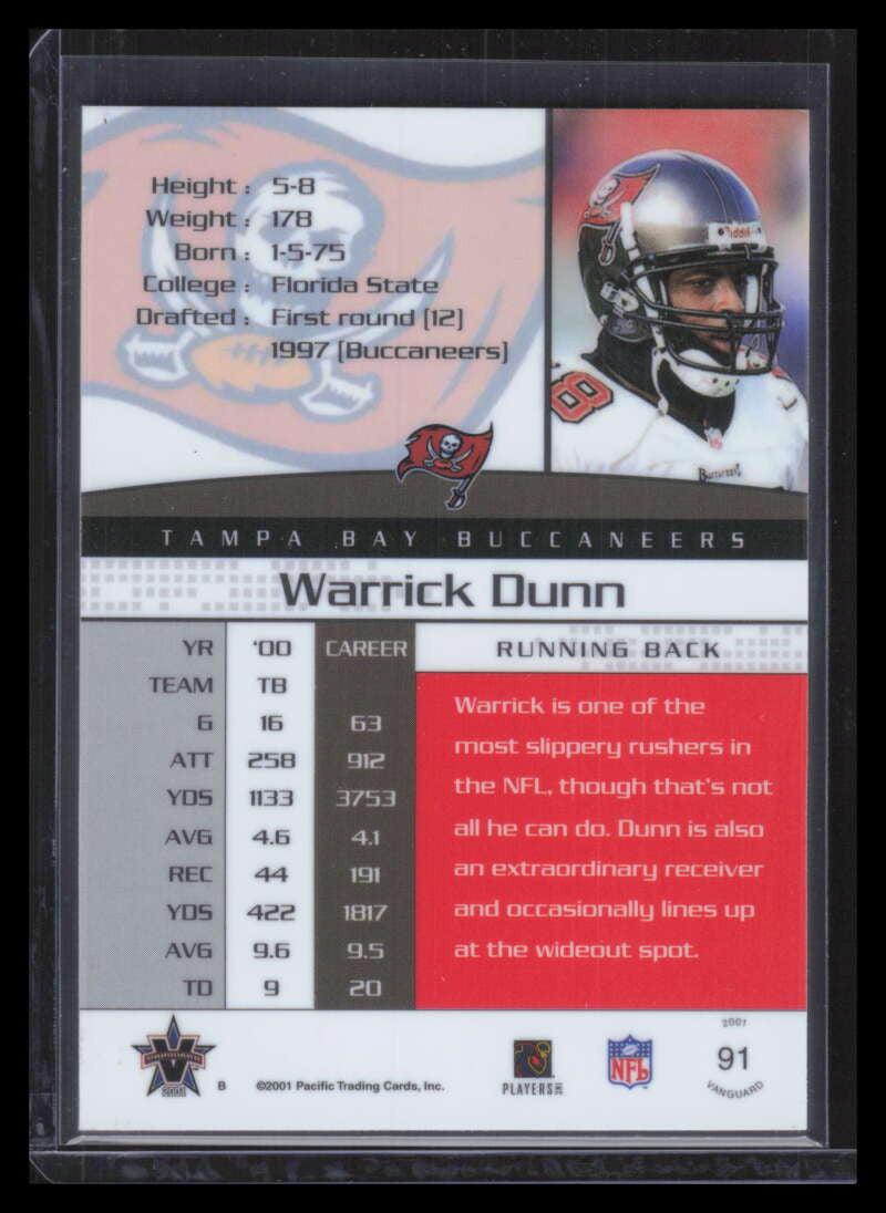 2001 Vanguard Gold 91 Warrick Dunn 68/99