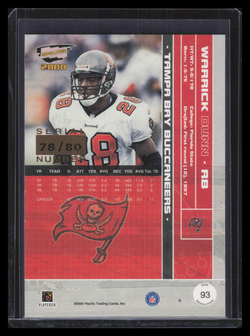 2000 Revolution Silver 93 Warrick Dunn 78/80