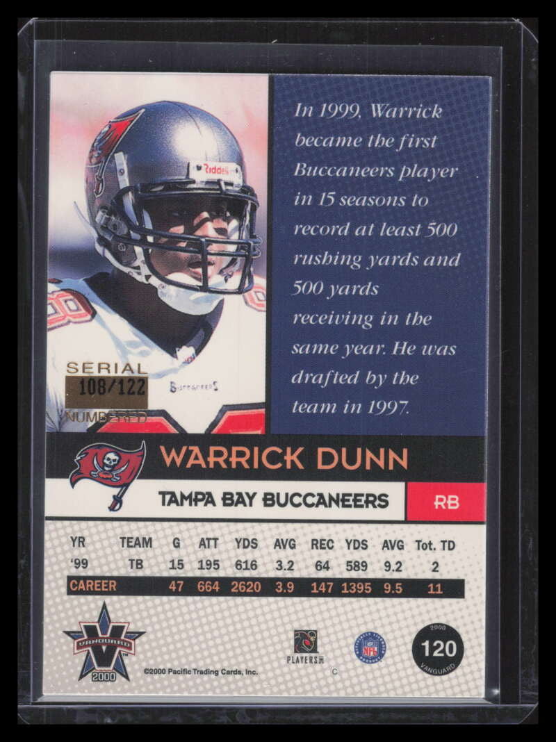 2000 Vanguard Gold 122 Warrick Dunn 108/122