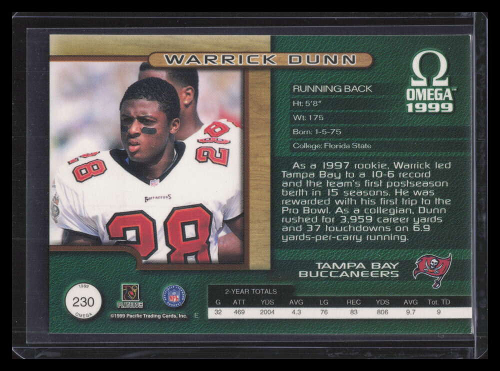 1999 Pacific Omega Copper 230 Warrick Dunn 37/99