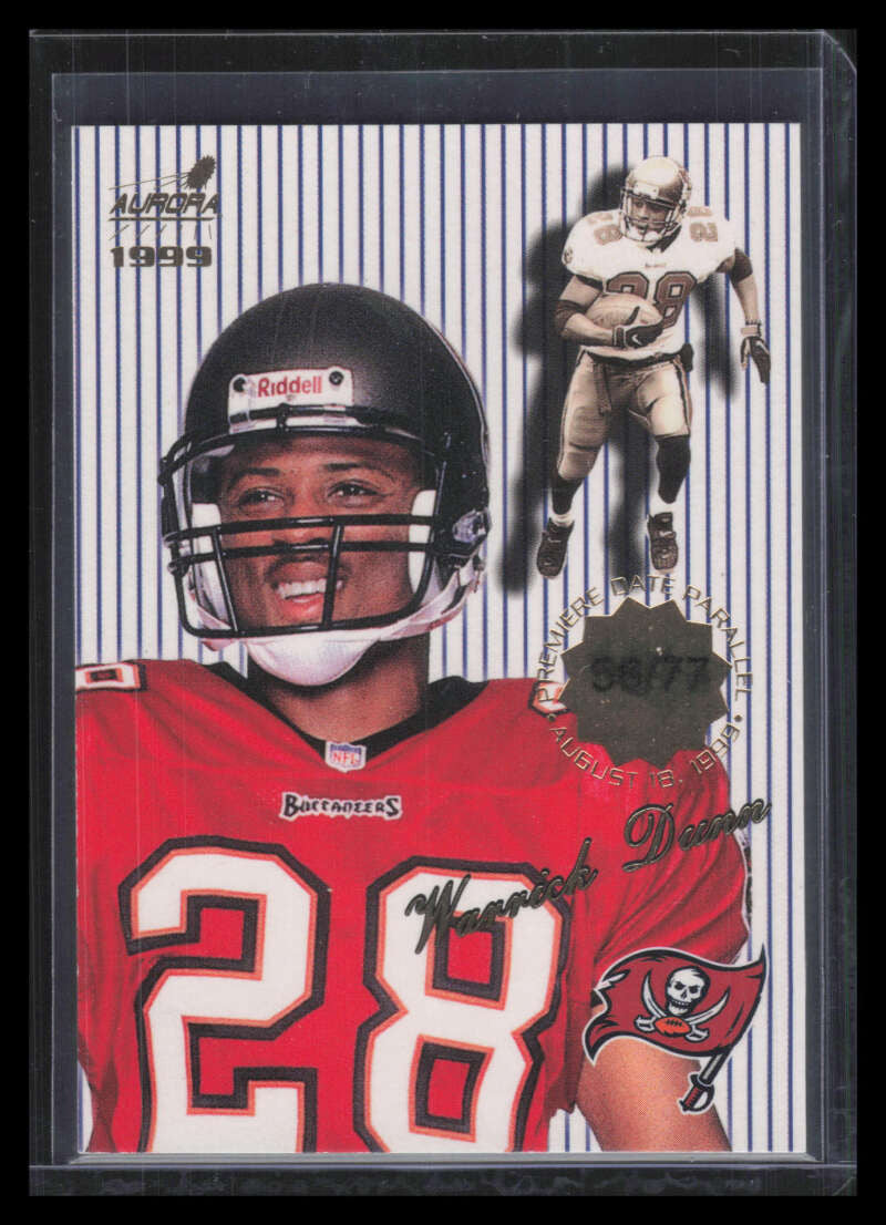 1999 Aurora Pinstripes Premiere Date 140 Warrick Dunn 56/77