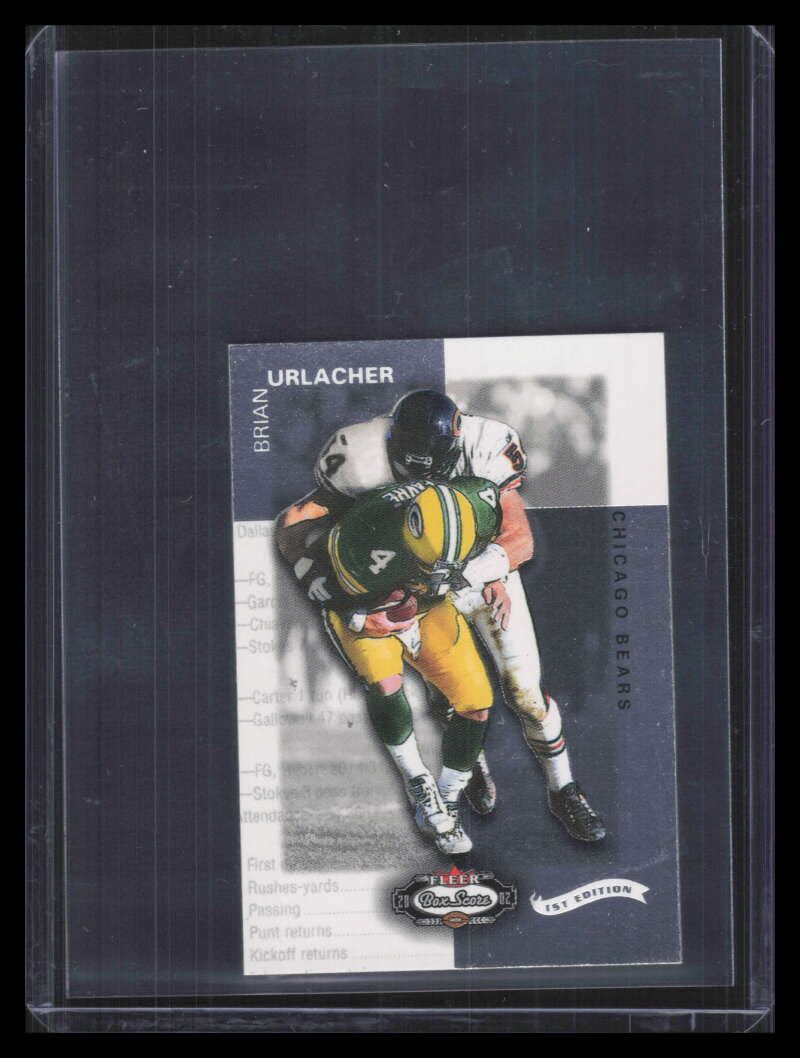 SOLD 178955 2002 Fleer Box Score Classic Miniatures First Edition 1 Brian Urlacher 16/100