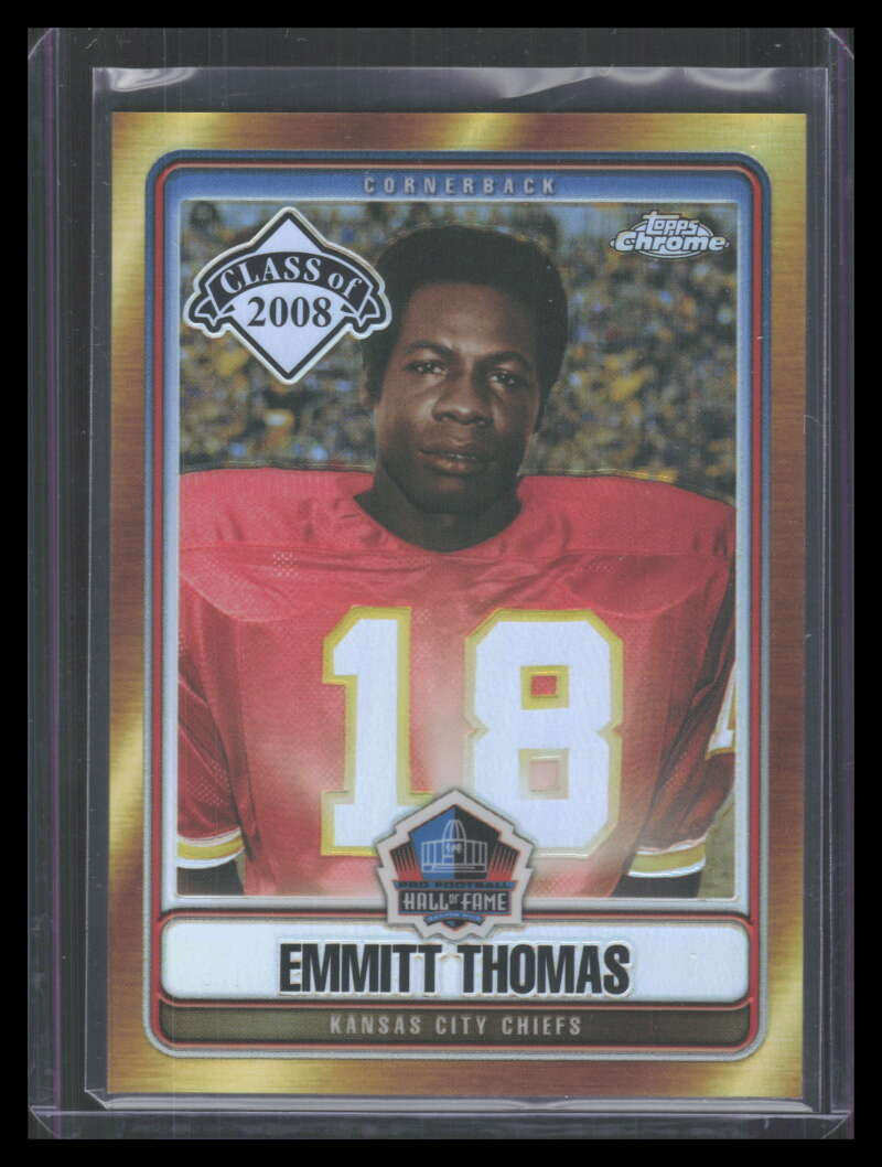 2008 Topps Chrome Hall of Fame Refractor HOFET Emmitt Thomas 175/199