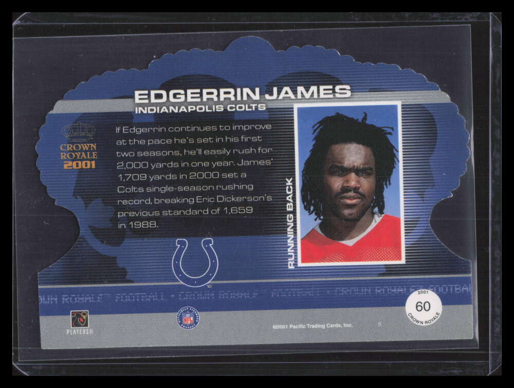 2001 Crown Royale Premiere Date 60 Edgerrin James 10/99