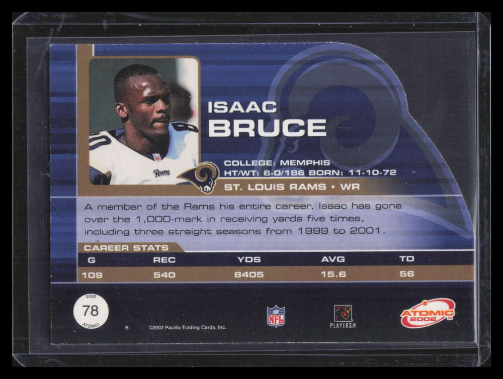 2002 Atomic Gold 78 Isaac Bruce 50/80