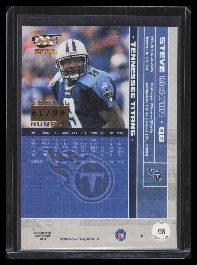 2000 Revolution Red 98 Steve McNair 61/99