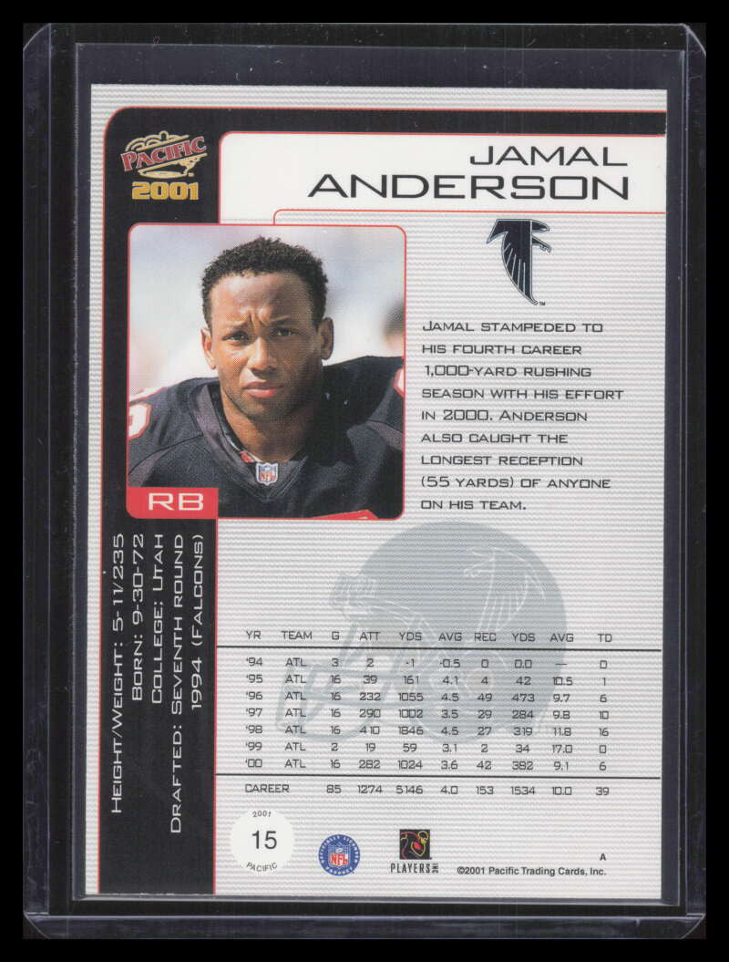 2001 Pacific Premiere Date 15 Jamal Anderson 15/45