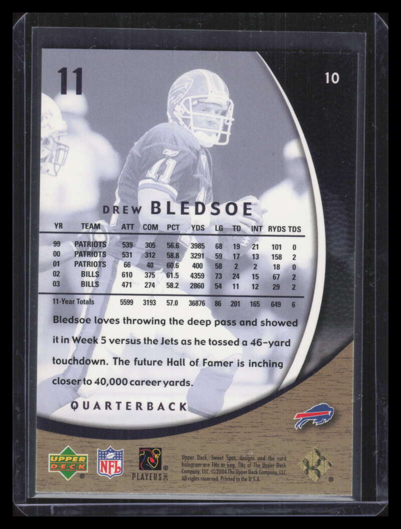 2004 Sweet Spot Gold 10 Drew Bledsoe 33/50