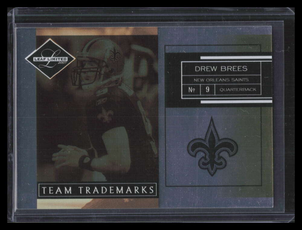 2007 Leaf Limited Team Trademarks 40 Drew Brees 87/100