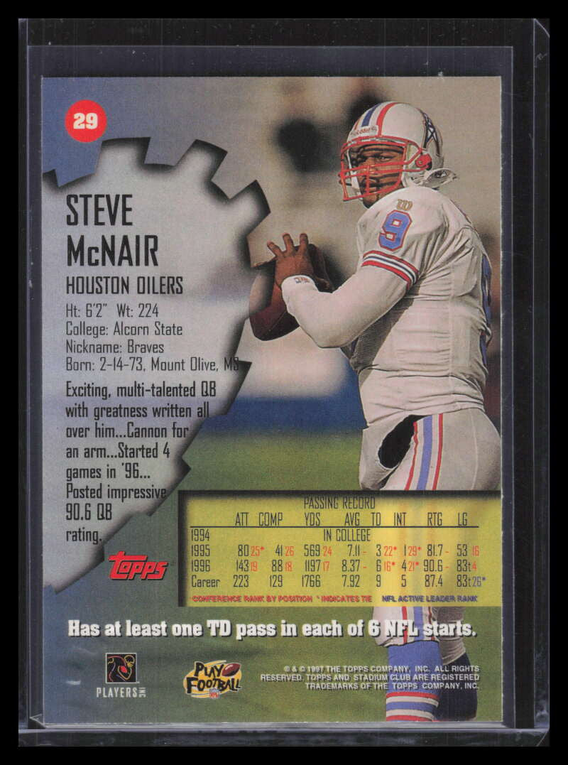 1997 Stadium Club First Day Issue 29 Steve McNair