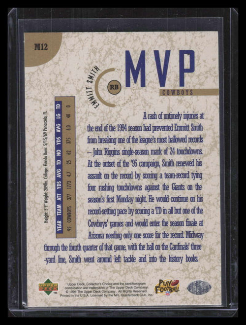 1996 Collector's Choice MVPs Gold m12 Emmitt Smith 154170