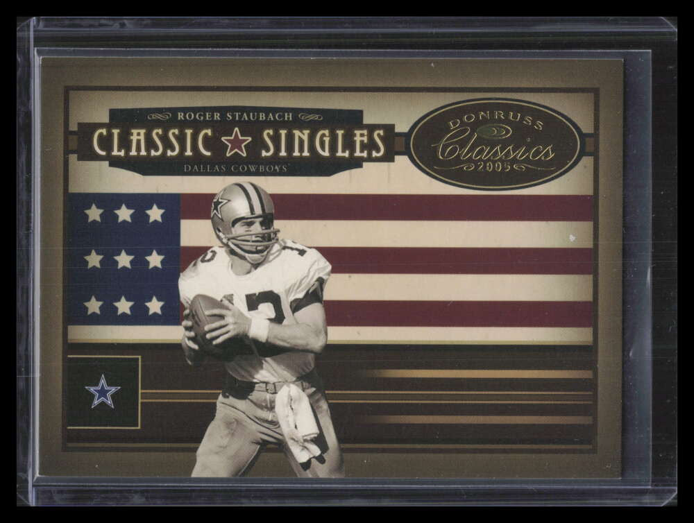 2005 Donruss Classics Classic Singles Gold 18 Roger Staubach 199/250