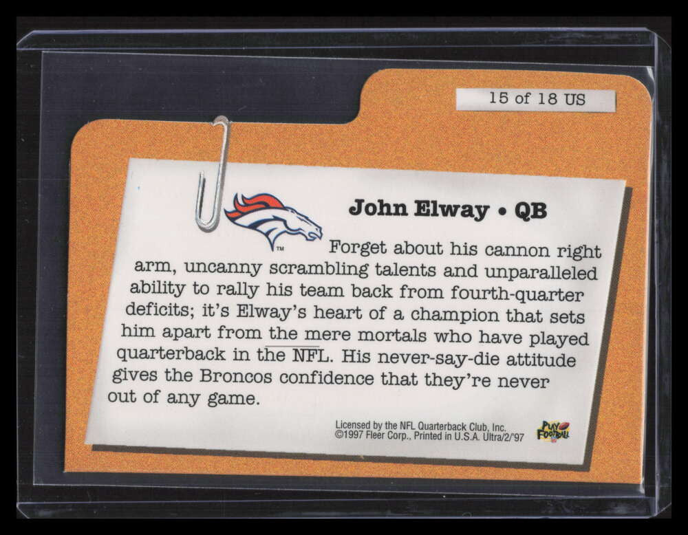 1997 Ultra Specialists Ultra 15 John Elway 154205