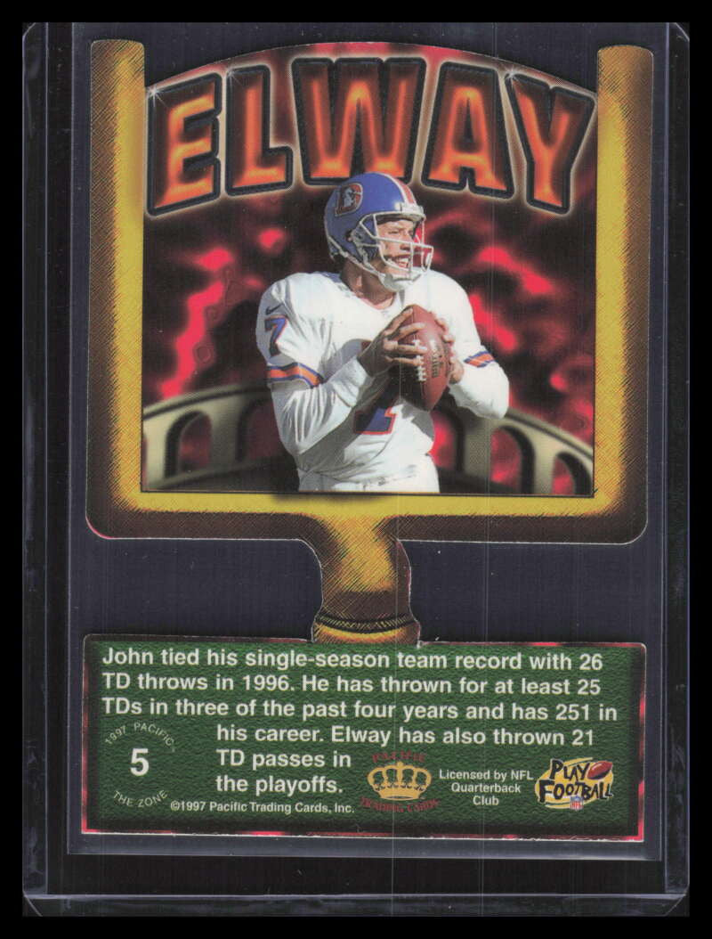 1997 Pacific The Zone 5 John Elway 154207