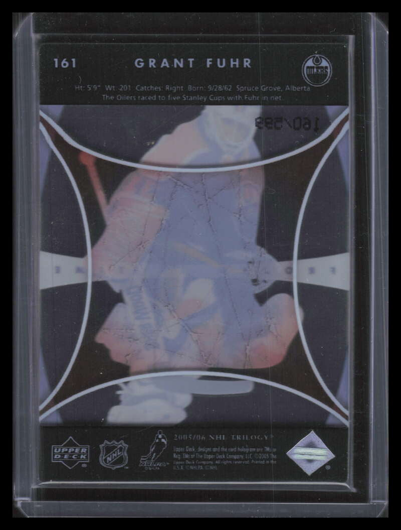 2005-06 Upper Deck Trilogy 161 Grant Fuhr FIT 160/599 Frozen in Time