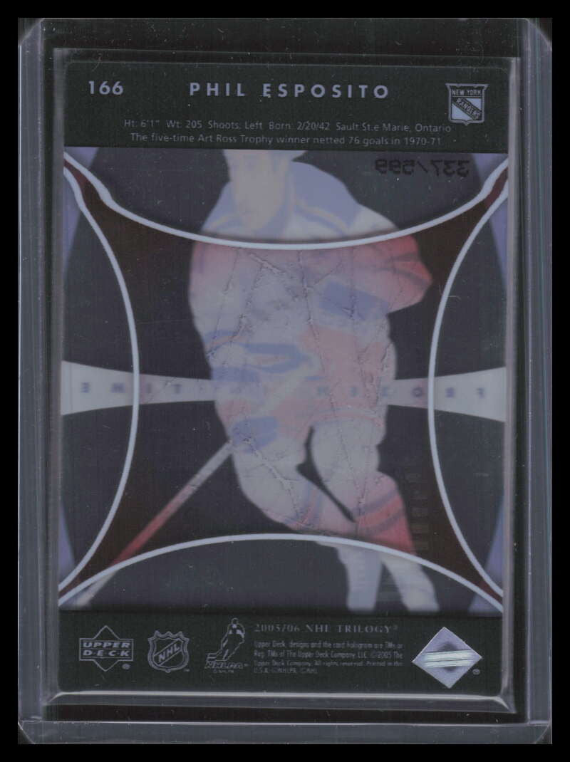 2005-06 Upper Deck Trilogy 166 Phil Esposito FIT 337/599 Frozen in Time