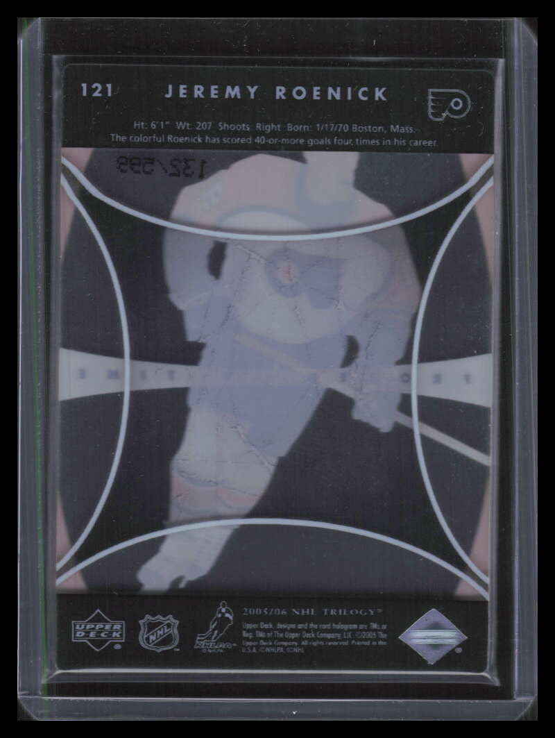 2005-06 Upper Deck Trilogy 121 Jeremy Roenick FIT 132/599 Frozen in Time