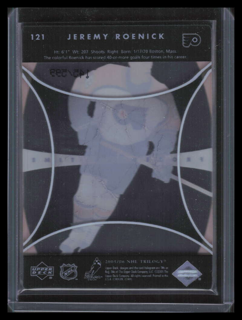 2005-06 Upper Deck Trilogy 121 Jeremy Roenick FIT 145/599 Frozen in Time